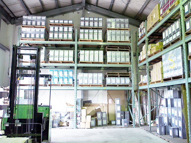 Inside the paint warehouse