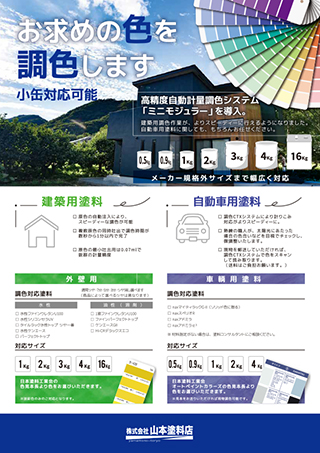 Details of color matching service front side